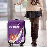 New Zealand Cricket Luggage Cover Kiwi Birds Haka Dance Purple Fern Sporty Style