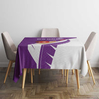 New Zealand Cricket Tablecloth Kiwi Birds Haka Dance Purple Fern Sporty Style