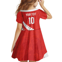 Custom New Zealand Cricket Family Matching Long Sleeve Bodycon Dress and Hawaiian Shirt Kiwi Birds Haka Dance Red Fern Sporty Style