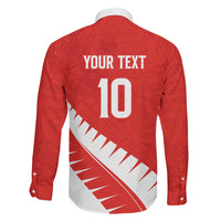 Custom New Zealand Cricket Family Matching Long Sleeve Bodycon Dress and Hawaiian Shirt Kiwi Birds Haka Dance Red Fern Sporty Style