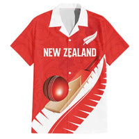 Custom New Zealand Cricket Family Matching Mermaid Dress and Hawaiian Shirt Kiwi Birds Haka Dance Red Fern Sporty Style