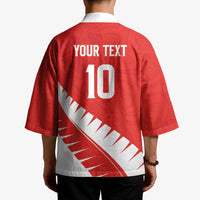 Custom New Zealand Cricket Kimono Kiwi Birds Haka Dance Red Fern Sporty Style