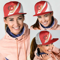 New Zealand Cricket Mesh Trucker Cap Kiwi Birds Haka Dance Red Fern Sporty Style