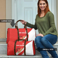 New Zealand Cricket Travel Bag Kiwi Birds Haka Dance Red Fern Sporty Style