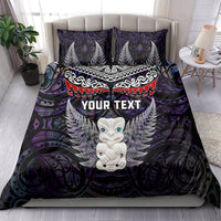New Zealand Hei Tiki Bedding Set Maori Purple Papua Shell Pattern LT03 - Polynesian Pride