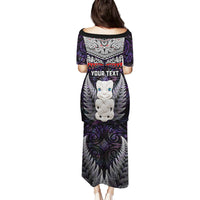 New Zealand Hei Tiki Family Matching Puletasi and Hawaiian Shirt Maori Purple Papua Shell Pattern LT03 - Polynesian Pride