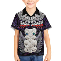 New Zealand Hei Tiki Hawaiian Shirt Maori Purple Papua Shell Pattern LT03 - Polynesian Pride