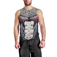 New Zealand Hei Tiki Men Tank Top Maori Purple Papua Shell Pattern LT03 - Polynesian Pride