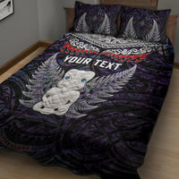 New Zealand Hei Tiki Quilt Bed Set Maori Purple Papua Shell Pattern LT03 - Polynesian Pride