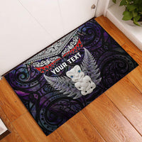 New Zealand Hei Tiki Rubber Doormat Maori Purple Papua Shell Pattern LT03 Purple - Polynesian Pride