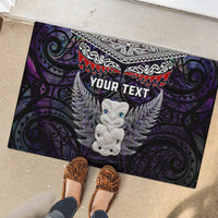 New Zealand Hei Tiki Rubber Doormat Maori Purple Papua Shell Pattern LT03 - Polynesian Pride