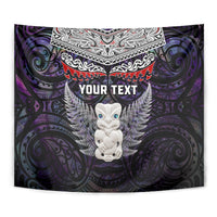 New Zealand Hei Tiki Tapestry Maori Purple Papua Shell Pattern LT03 - Polynesian Pride