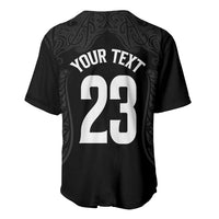 New Zealand Basketball Ta Moko Tribal Custom Baseball Jersey