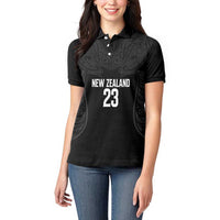 New Zealand Basketball Ta Moko Tribal Custom Women Polo Shirt