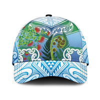 Aotearoa New Zealand Natural Plants Classic Cap Pohutukawa with Silver Ferns Koru Frond Maori Tattoos