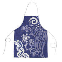 New Zealand Sea Animals with Maori Tribal Tattoo Apron Blue Color