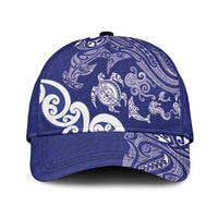 New Zealand Sea Animals with Maori Tribal Tattoo Classic Cap Blue Color