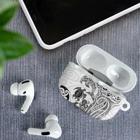 New Zealand Sea Animals with Maori Tribal Tattoo AirPods Case White Color