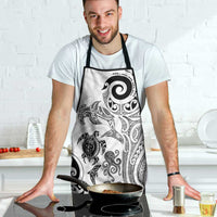 New Zealand Sea Animals with Maori Tribal Tattoo Apron White Color