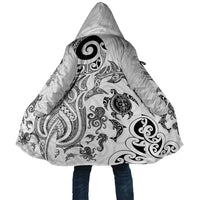 New Zealand Sea Animals with Maori Tribal Tattoo Cloak White Color