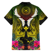 Hawaii Kanaka Maoli Hawaiian Shirt Double Shark and Hibiscus Flowers
