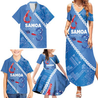 Samoa Independence Day Family Matching Summer Maxi Dress and Hawaiian Shirt Anniversary 63th-Siapo Art