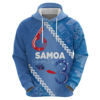 Samoa Independence Day Zip Hoodie Anniversary 63th-Siapo Art LT03 - Polynesian Pride