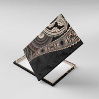 Fiji Traditional Masi Canvas Wall Art Tapa Art Palm Leaves Pattern