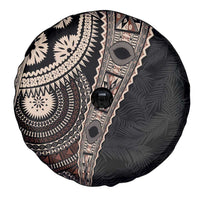 Fiji Traditional Masi Spare Tire Cover Tapa Art Palm Leaves Pattern LT03 - Polynesian Pride