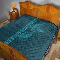 Aloha Hawaii Whale Kakau and Polynesian Tattoo Quilt Turquoise Color LT03 - Polynesian Pride