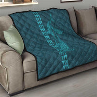 Aloha Hawaii Whale Kakau and Polynesian Tattoo Quilt Turquoise Color LT03 - Polynesian Pride