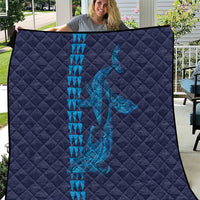 Aloha Hawaii Whale Kakau and Polynesian Tattoo Quilt Dark Navy Color LT03 Dark Navy - Polynesian Pride