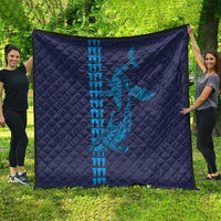 Aloha Hawaii Whale Kakau and Polynesian Tattoo Quilt Dark Navy Color LT03 - Polynesian Pride