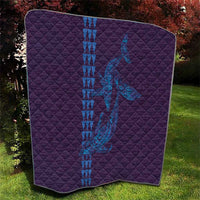 Aloha Hawaii Whale Kakau and Polynesian Tattoo Quilt Purple Color LT03 - Polynesian Pride