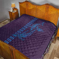 Aloha Hawaii Whale Kakau and Polynesian Tattoo Quilt Purple Color LT03 - Polynesian Pride