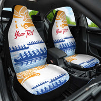 Personalised Hawaiki Nui Va'a French Polynesian Pattern Car Seat Cover White Color LT03 One Size White - Polynesian Pride