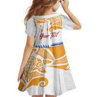 Personalised Hawaiki Nui Va'a French Polynesian Pattern Family Matching Off Shoulder Maxi Dress and Hawaiian Shirt White Color LT03 - Polynesian Pride