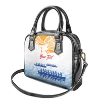 Personalised Hawaiki Nui Va'a French Polynesian Pattern Shoulder Handbag White Color LT03 - Polynesian Pride