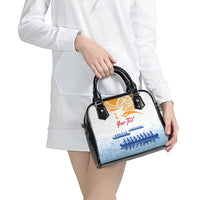 Personalised Hawaiki Nui Va'a French Polynesian Pattern Shoulder Handbag White Color LT03 - Polynesian Pride