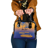 Personalised Hawaiki Nui Va'a French Polynesian Pattern Shoulder Handbag Sunset Color LT03 One Size Yellow - Polynesian Pride