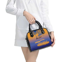 Personalised Hawaiki Nui Va'a French Polynesian Pattern Shoulder Handbag Sunset Color LT03 - Polynesian Pride