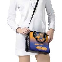 Personalised Hawaiki Nui Va'a French Polynesian Pattern Shoulder Handbag Sunset Color LT03 - Polynesian Pride