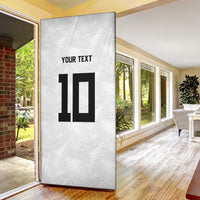 Custom Rugby Fiji Door Cover Fijian Masi Tribal Sporty Style White Color - Polynesian Pride