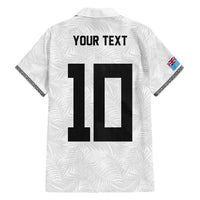 Custom Rugby Fiji Family Matching Puletasi and Hawaiian Shirt Fijian Masi Tribal Sporty Style White Color - Polynesian Pride