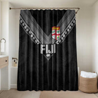 Rugby Fiji Bathroom Set Fijian Masi Tribal Sporty Style Black Color - Polynesian Pride