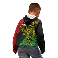Papua New Guinea Southern Highlands Province Kid Hoodie PNG Birds Of Paradise Polynesian Arty Style LT03 - Polynesian Pride