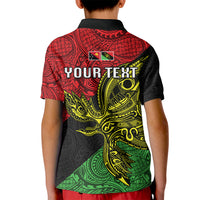 Personalised Papua New Guinea Southern Highlands Province Kid Polo Shirt PNG Birds Of Paradise Polynesian Arty Style LT03 - Polynesian Pride