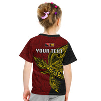 Personalised Papua New Guinea Western Province Kid T Shirt PNG Birds Of Paradise Polynesian Arty Style LT03 - Polynesian Pride