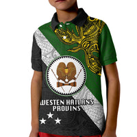 Papua New Guinea Western Highlands Province Kid Polo Shirt PNG Birds Of Paradise Polynesian Arty Style LT03 Kid Green - Polynesian Pride
