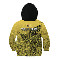 Personalised Papua New Guinea National Capital District Kid Hoodie PNG Birds Of Paradise Polynesian Arty Style LT03 - Polynesian Pride